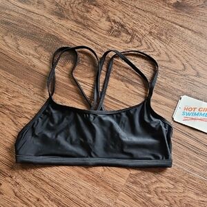 NWT Black Women's Sporti Bikini Swim Top Size Medium